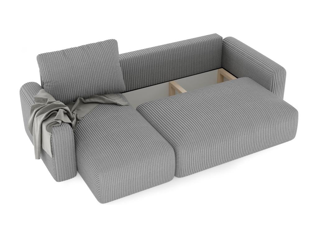 Nobellea corner sofa bed with sleeping function in grey fabric CIZW19167
