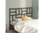 Grey Headboard 126x4x104 cm Solid Pine Wood TNCN75982