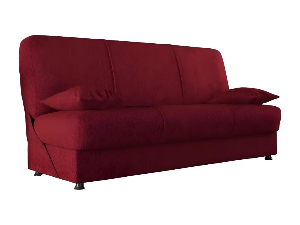 Nobellea Sofa, 3-seater storage sofa with 2 cushions included, upholstered fabric living room sofa with opening, Nobellea 180x81h90 cm Red UCZL70033