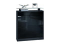 Matte Black and High Gloss Black Shoe Cabinet 89x104x23 cm XACH99680