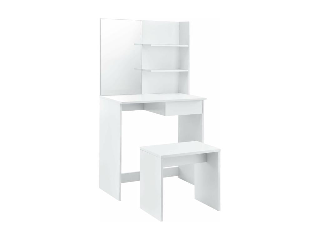 White wooden dressing table/makeup table, 75x39.7x141 cm, 03 0001501 GFNM12057