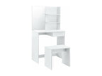 White wooden dressing table/makeup table, 75x39.7x141 cm, 03 0001501 GFNM12057
