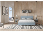 Bed with upholstered slatted base 160x200 microfiber light blue Elariva LLDC52447