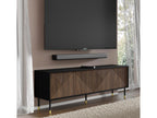 Nobellea IV 4D 180cm TV stand with milled edges on matte black/oak legs, Nobellea CBJB86836