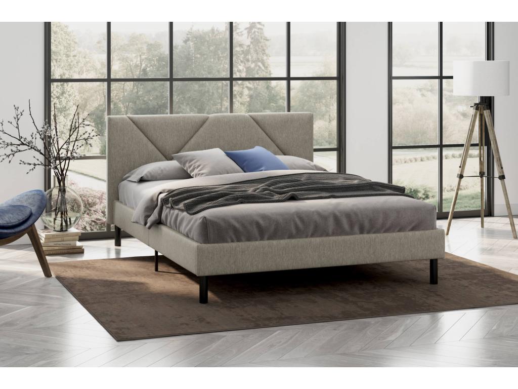 Boisona Double Bed Base for Bedroom Bedding by Bedroom Mattress Support Suitable for a 160x200 cm Mattress Turtledove XRJS41901