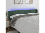 Dark Green LED Headboard 203x16x78/88 cm Velvet RJAF28493