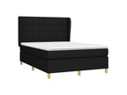 Nobellea bed base with mattress, black, 140x190 cm, fabric, XKGZ39281