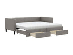 Daybed with pull-out bed and drawers Nobellea 90x200 cm fabric DZZO83645