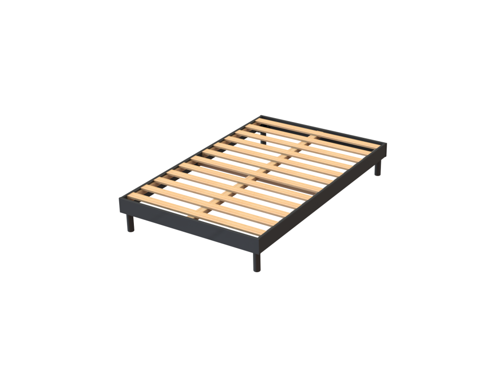 Comfort Foam Mattress Set - 160x200cm - Foam - 18cm and Boisona Grey Slatted Base ZPKP95493