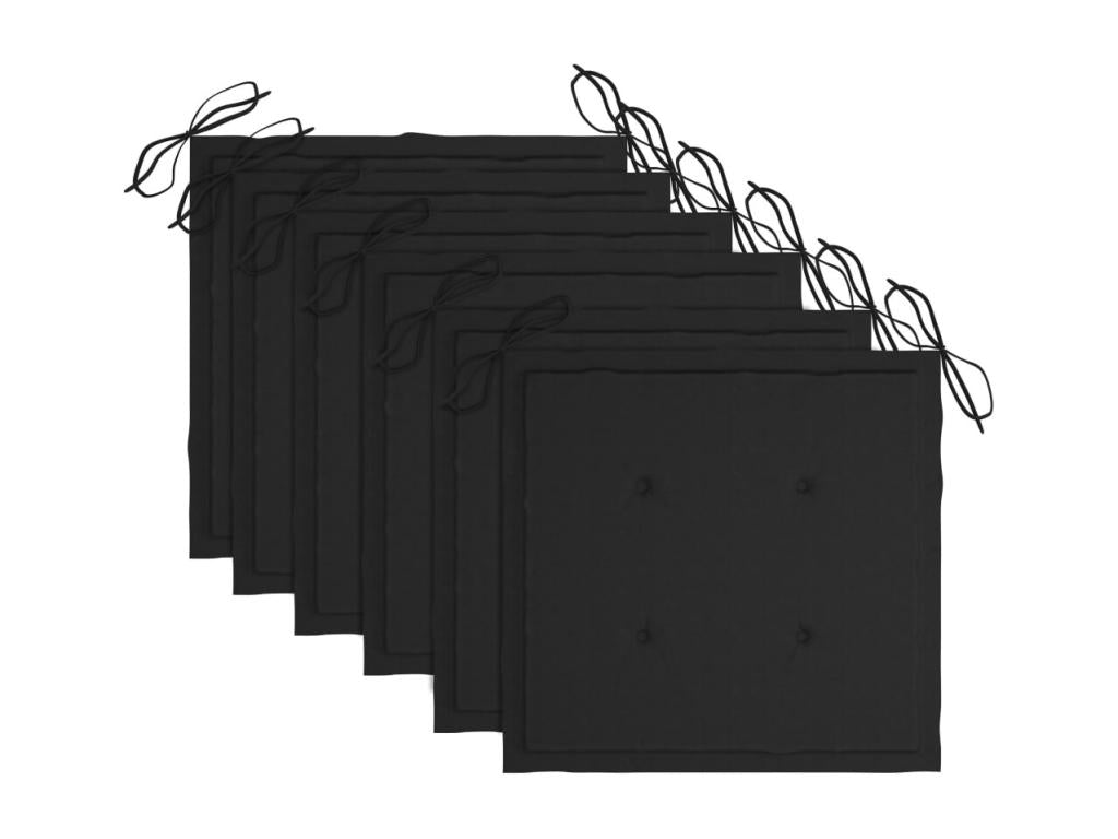 6-Piece Outdoor Folding Chairs with Cushions, Noblea Wood MDOC14991