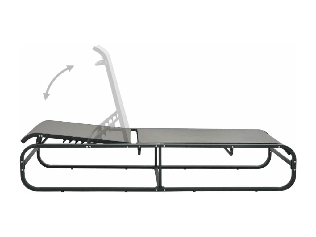 Aluminium and textilene chaise longue USBL77880
