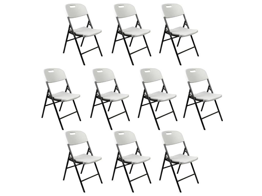 Set of 10 folding beach chairs with handle, 47x58x87cm, 7house WDVU04291