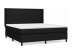 Upholstered bed base with mattress, black, 160x200 cm, fabric RNXT98162