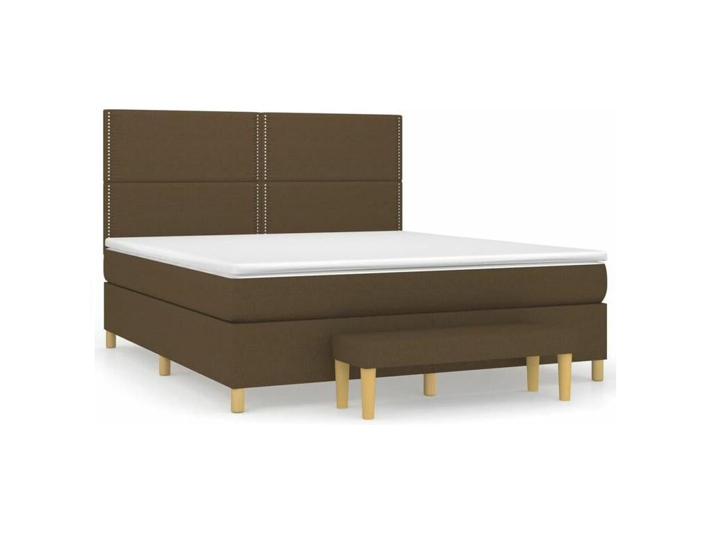 Nobellea bed base with mattress, dark brown, 160x200 cm, ASRU55792
