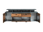 Nobellea - Living room/lounge furniture - TV unit max 65 in melamine wood and matte grey - WDH 180-66-47 cm CYBU75770