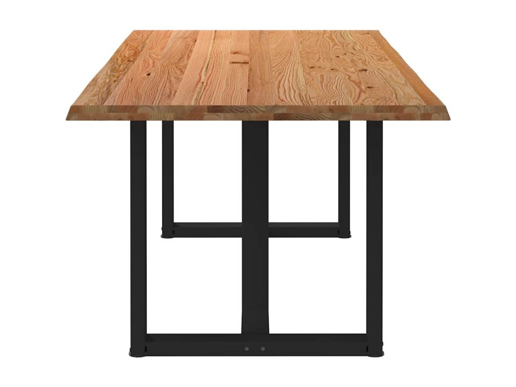 Light brown rectangular solid oak dining table CCNM07413