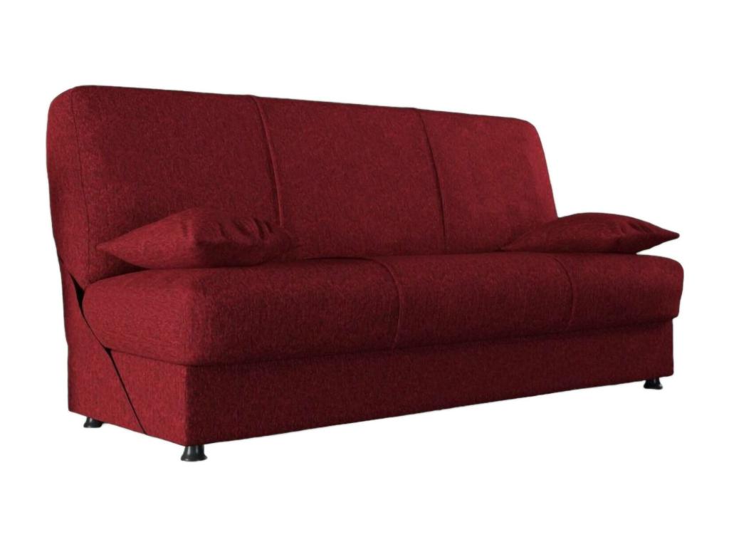 Nobellea Sofa, 3-seater storage sofa with 2 cushions included, upholstered fabric living room sofa with opening, Nobellea 180x81h90 cm Red UCZL70033