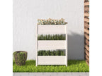 White planter 77x25x104.5 cm Solid pine wood WWGW16739