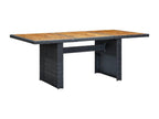 Boisona - Dark Grey Garden Table, Woven Resin and Wood by Boisona TTRI99663