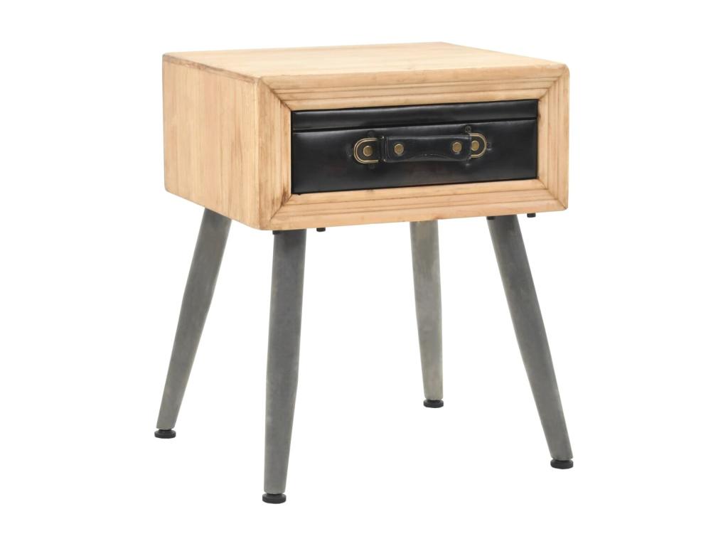 Bedside table, solid fir wood, 43x38x50 cm, GALE37653